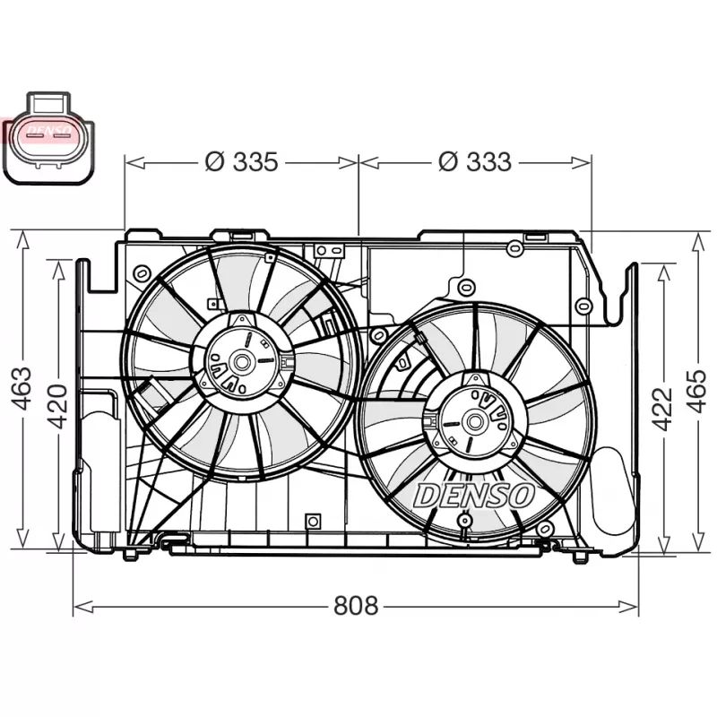 Ventilateur, refroidissement du moteur DENSO DER50002