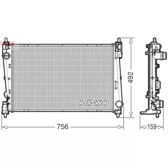 Radiateur, refroidissement du moteur DENSO DRM09178