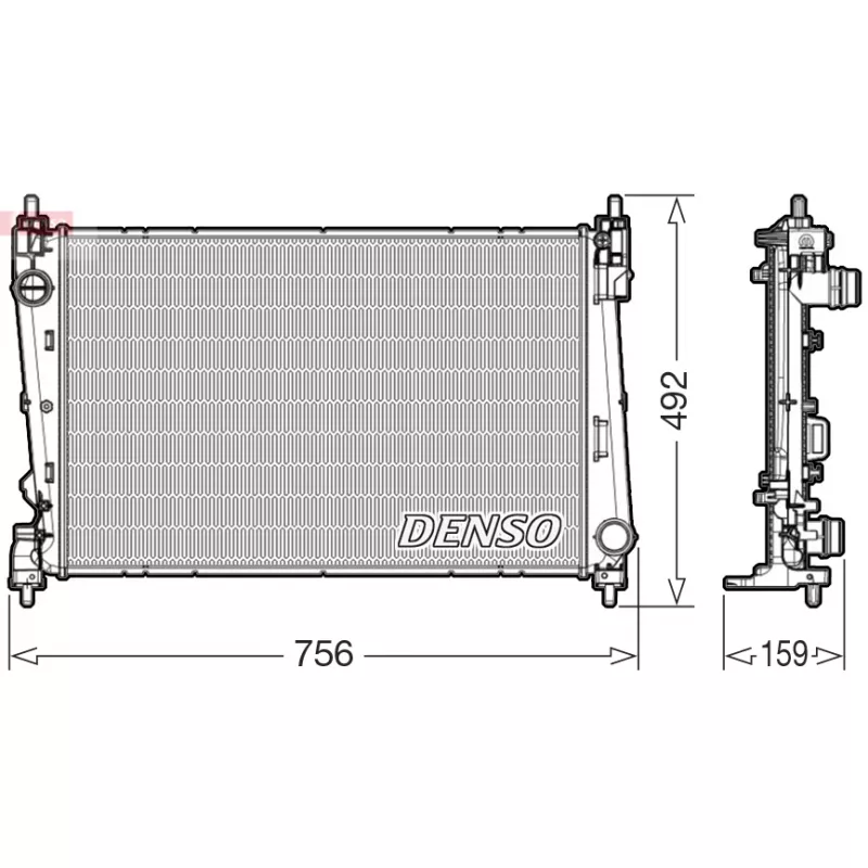 Radiateur, refroidissement du moteur DENSO DRM09178