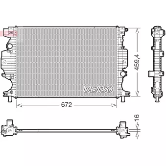 Radiateur, refroidissement du moteur DENSO DRM10121