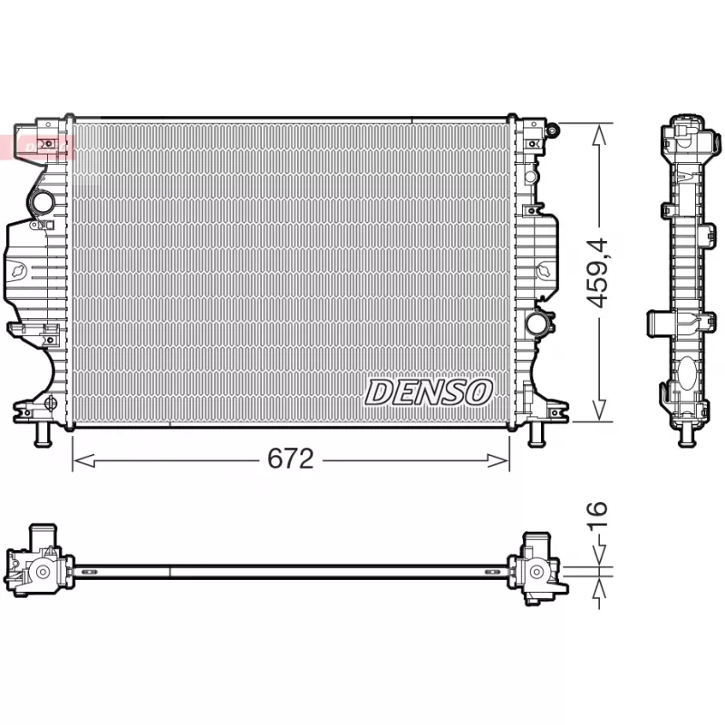 Radiateur, refroidissement du moteur DENSO DRM10121