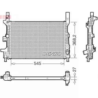 Radiateur, refroidissement du moteur DENSO DRM10122