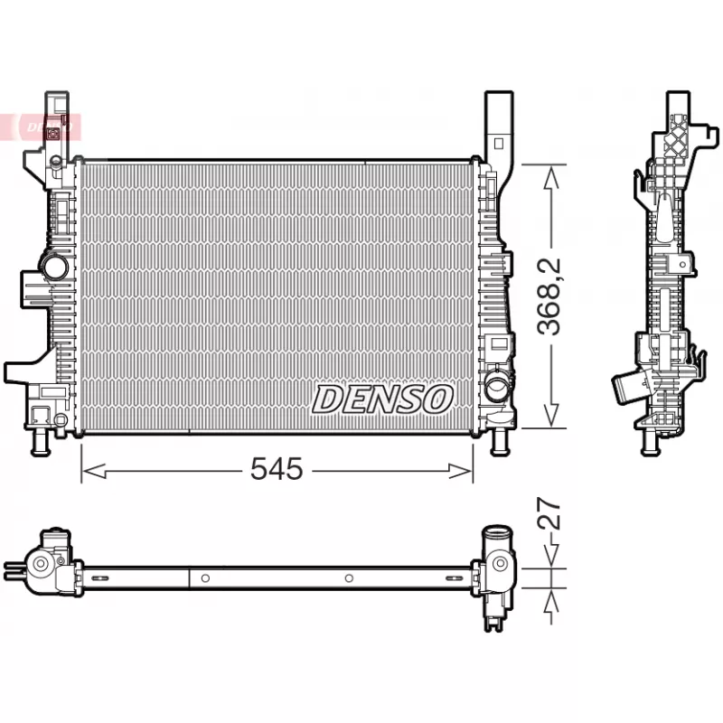 Radiateur, refroidissement du moteur DENSO DRM10122