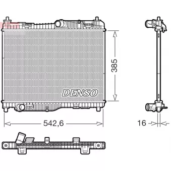 Radiateur, refroidissement du moteur DENSO DRM10123