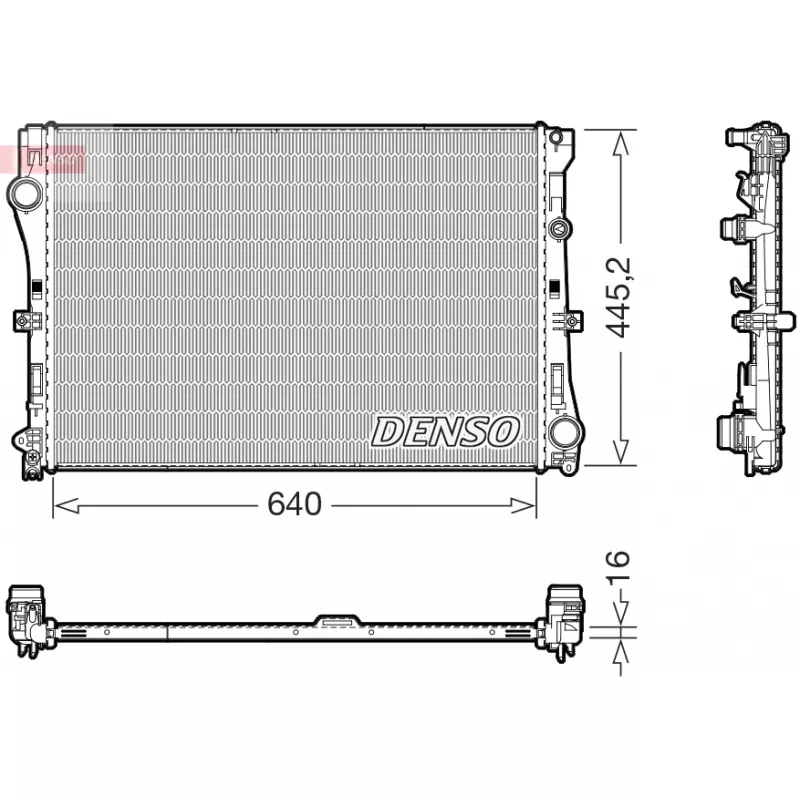 Radiateur, refroidissement du moteur DENSO DRM17118