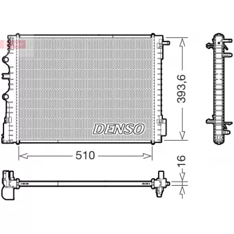 Radiateur, refroidissement du moteur DENSO DRM23120