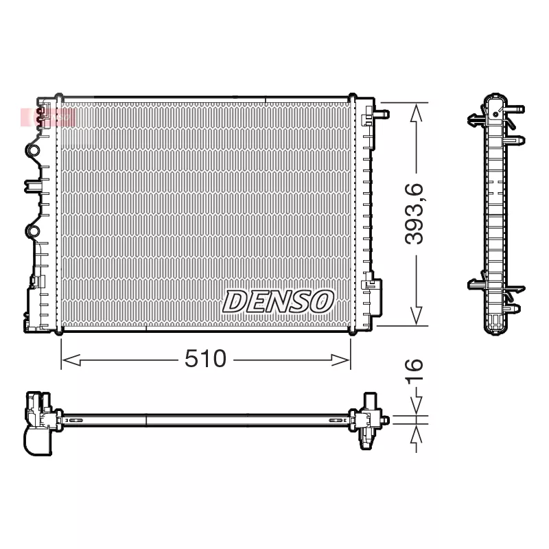 Radiateur, refroidissement du moteur DENSO DRM23120