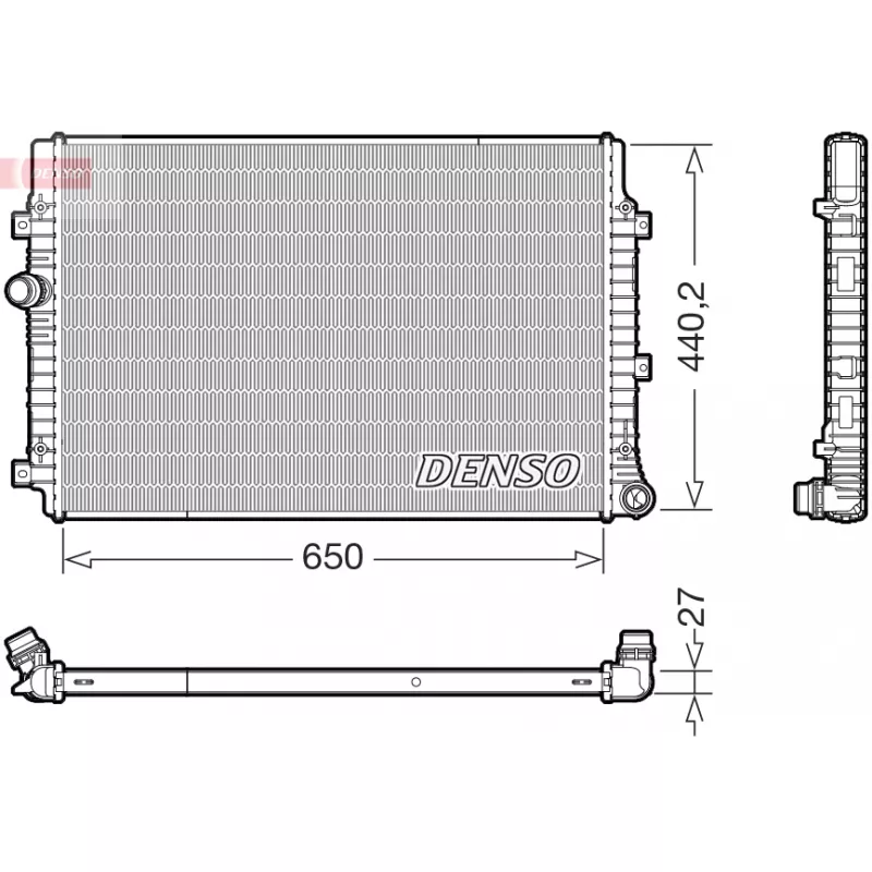 Radiateur, refroidissement du moteur DENSO DRM32059