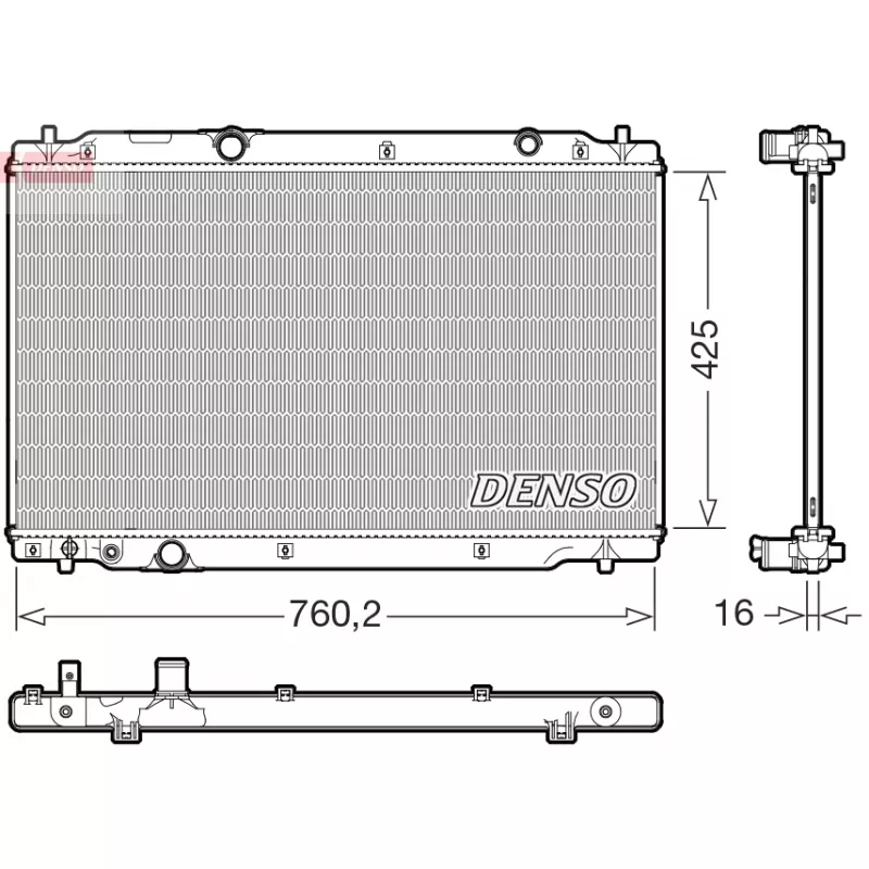 Radiateur, refroidissement du moteur DENSO DRM40107