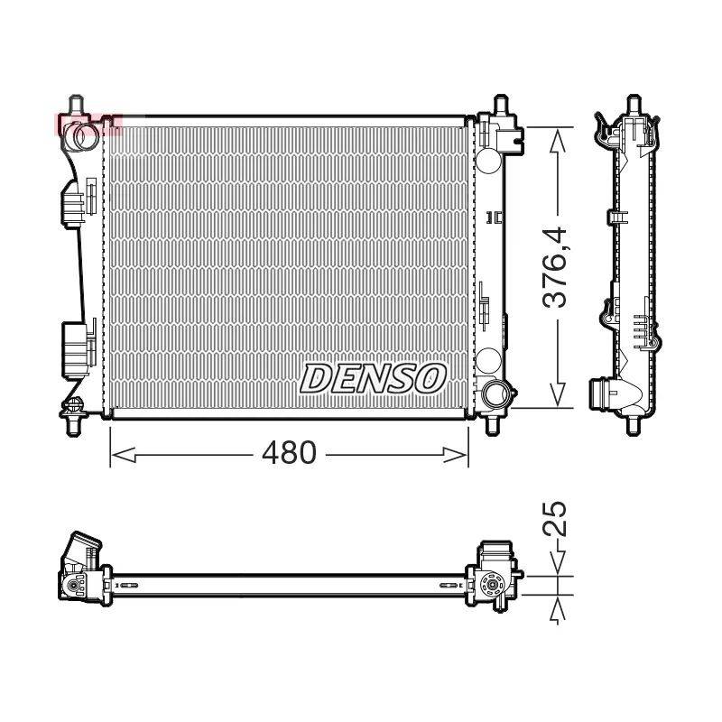 Radiateur, refroidissement du moteur DENSO DRM41037