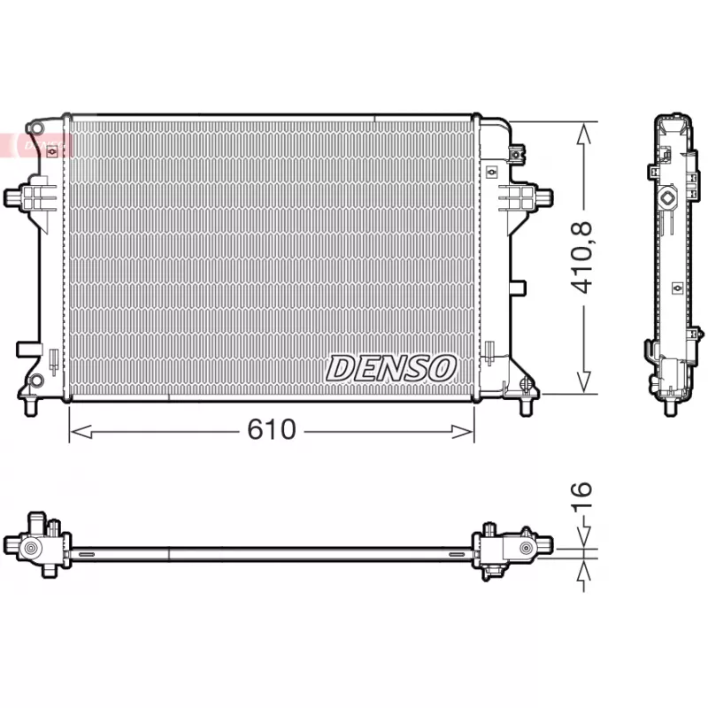 Radiateur, refroidissement du moteur DENSO DRM41038