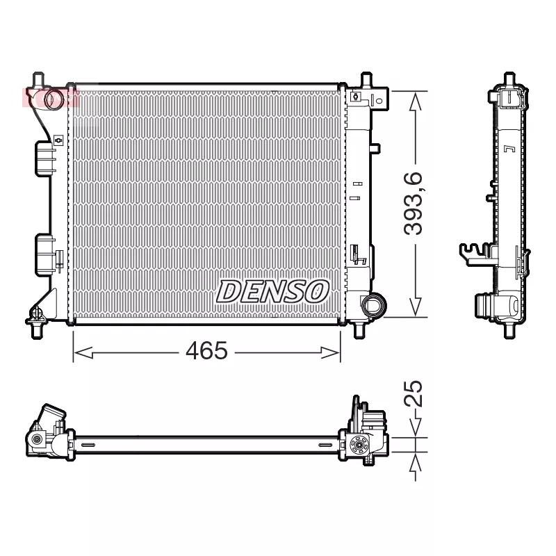 Radiateur, refroidissement du moteur DENSO DRM43016