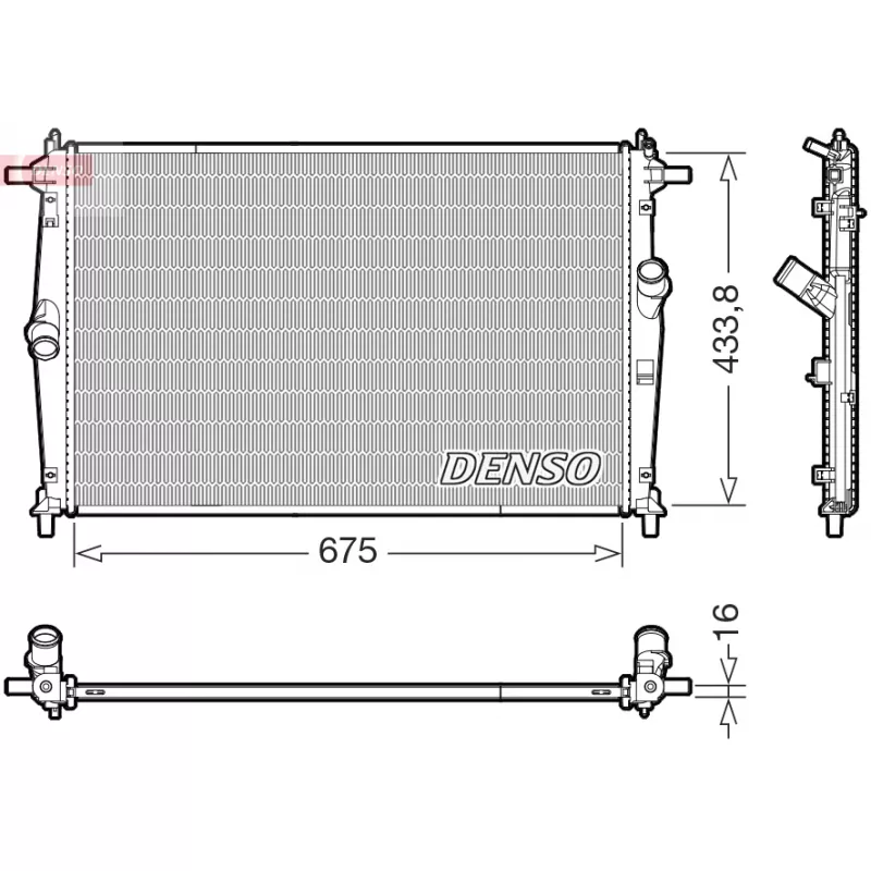 Radiateur, refroidissement du moteur DENSO DRM44054