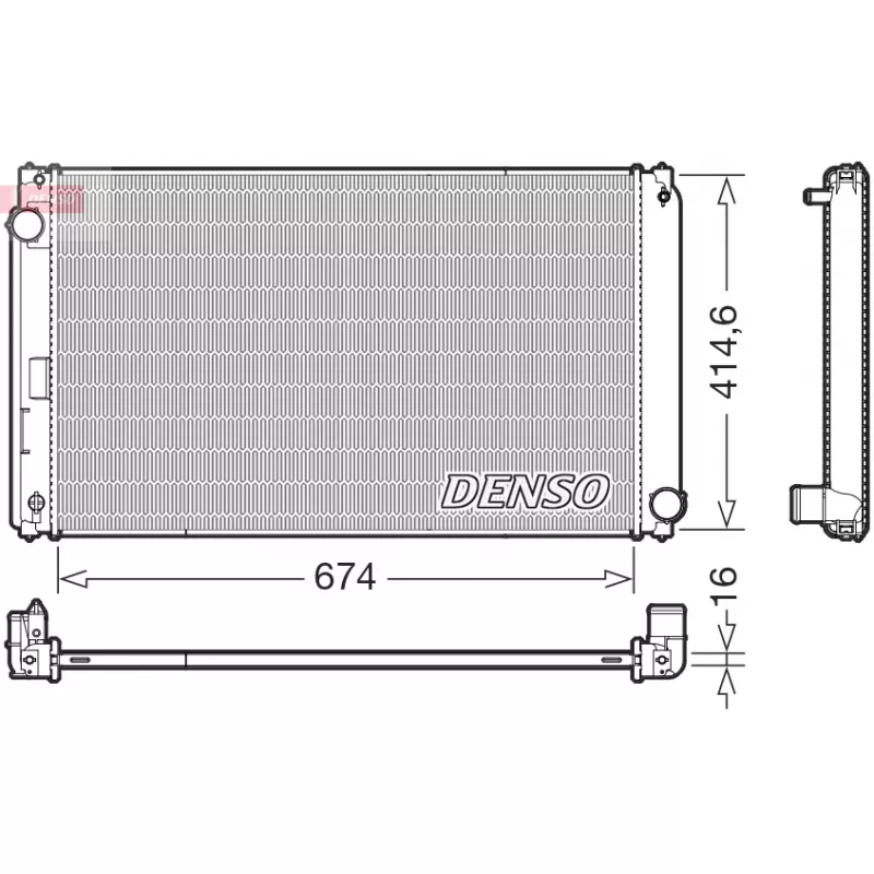 Radiateur, refroidissement du moteur DENSO DRM50149