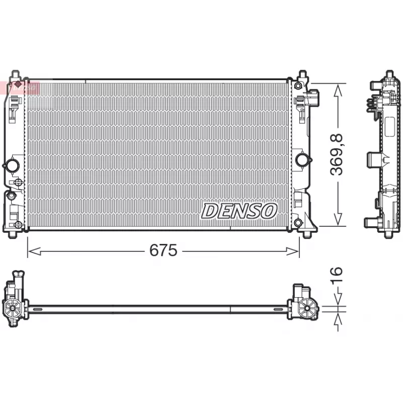 Radiateur, refroidissement du moteur DENSO DRM50150