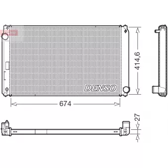 Radiateur, refroidissement du moteur DENSO DRM50151