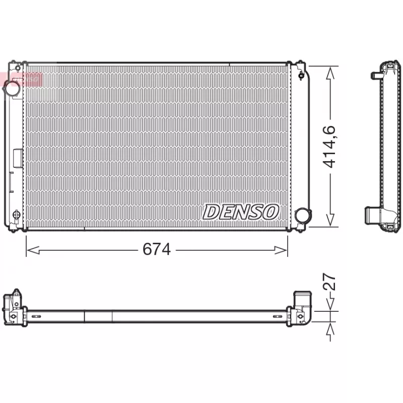 Radiateur, refroidissement du moteur DENSO DRM50151