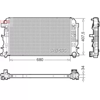 Radiateur, refroidissement du moteur DENSO DRM17117