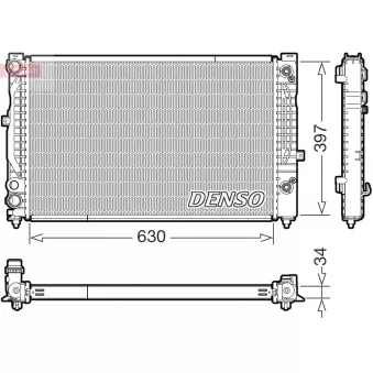 Radiateur, refroidissement du moteur DENSO DRM32056