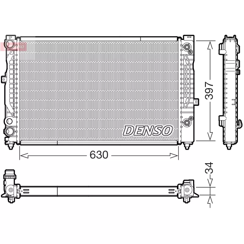 Radiateur, refroidissement du moteur DENSO DRM32056