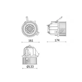 Pulseur d'air habitacle MAHLE