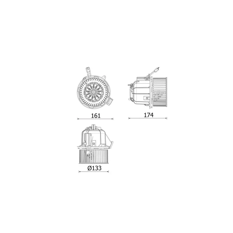 Pulseur d'air habitacle MAHLE AB 328 000P