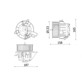 Pulseur d'air habitacle MAHLE AB 331 000P