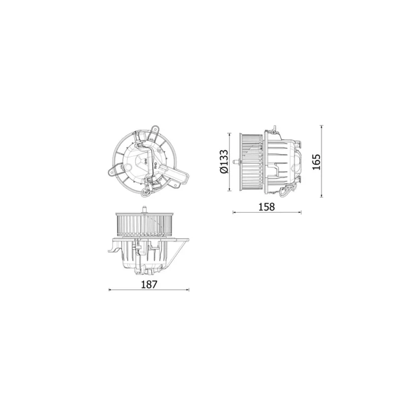 Pulseur d'air habitacle MAHLE AB 331 000P