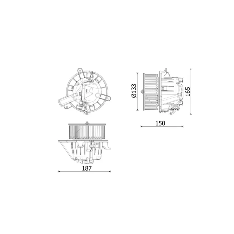 Pulseur d'air habitacle MAHLE AB 332 000P