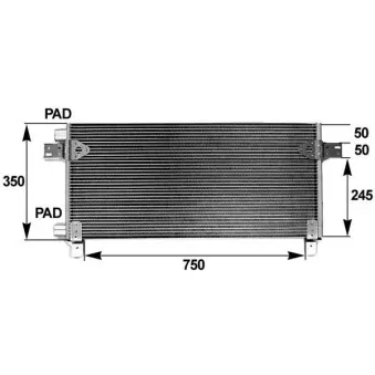 Condenseur, climatisation MAHLE AC 282 000P