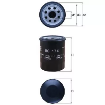 Filtre hydraulique, boîte automatique MAHLE HC 174