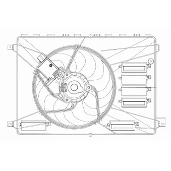Ventilateur, refroidissement du moteur VEMO V25-01-1563