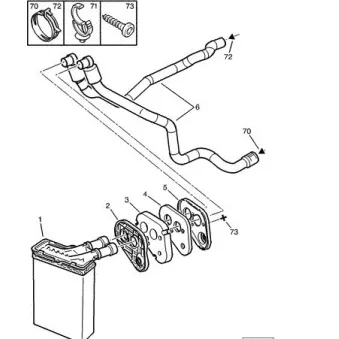 Durite de radiateur du chauffage OE 6466HG