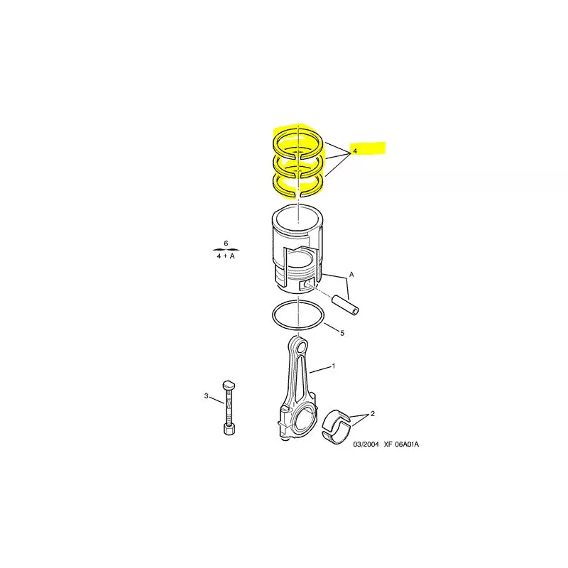 Jeu de segments de pistons OE 0640S8