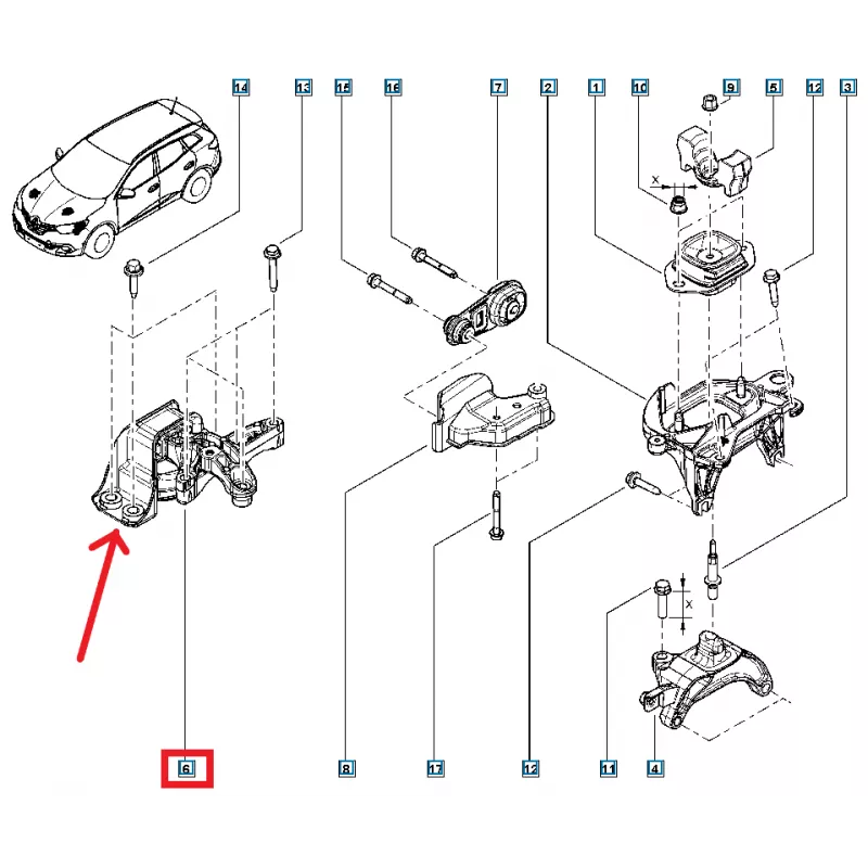 Support moteur OE 112106137R