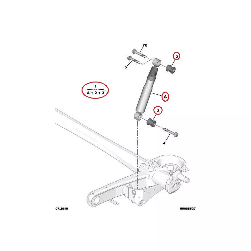 Suspension, amortisseur OE 1400918987