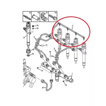 Tuyau, carburant de fuite OE 15730Q