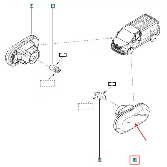 Feu clignotant OE 261658184R