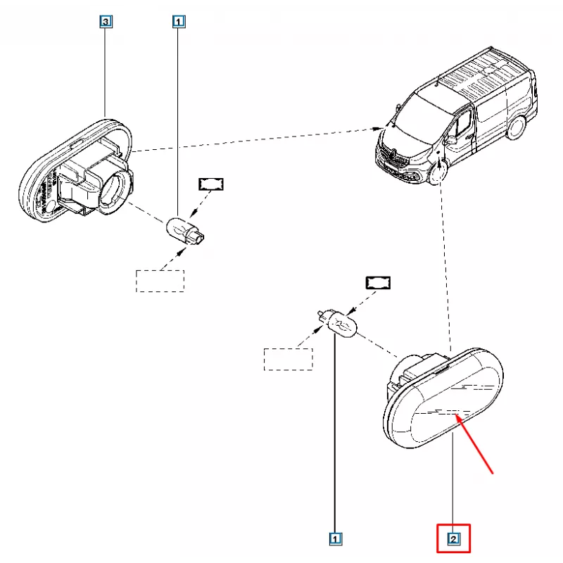 Feu clignotant OE 261658184R