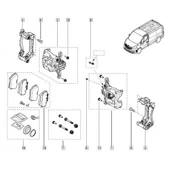 Kit de réparation, étrier de frein OE 411201691R