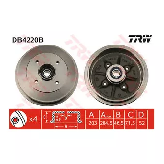 Tambour de frein OE 424747