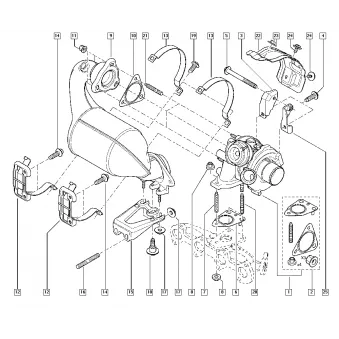 Kit de montage, turbo OE 7701478154