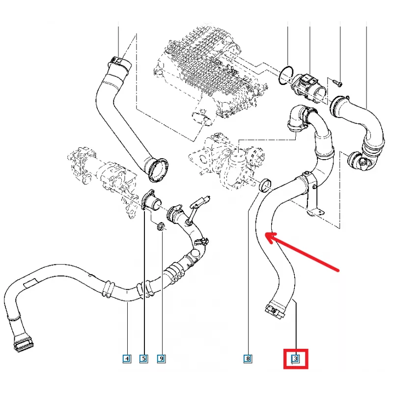 Gaine de suralimentation OE 8200599534
