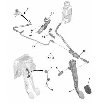 PÉDALE D'EMBRAYAGE OE 2127AX