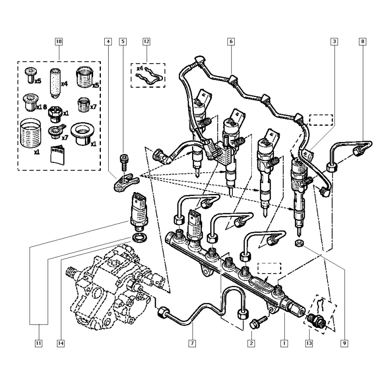 Support d'injecteur OE 8200640863