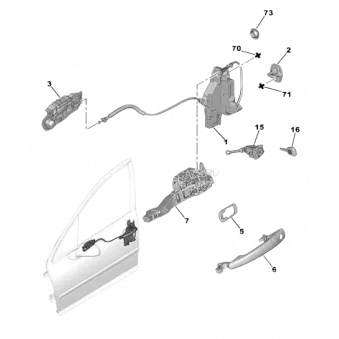 Serrure de porte OE 9136FE