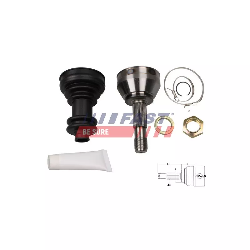 Embout de cardan avant (kit de réparation) FAST FT25001K