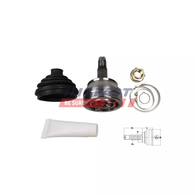 Embout de cardan avant (kit de réparation) FAST FT25041K
