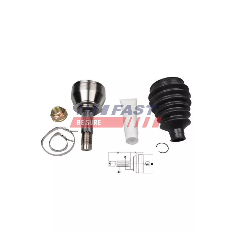 Embout de cardan avant (kit de réparation) FAST FT25072K