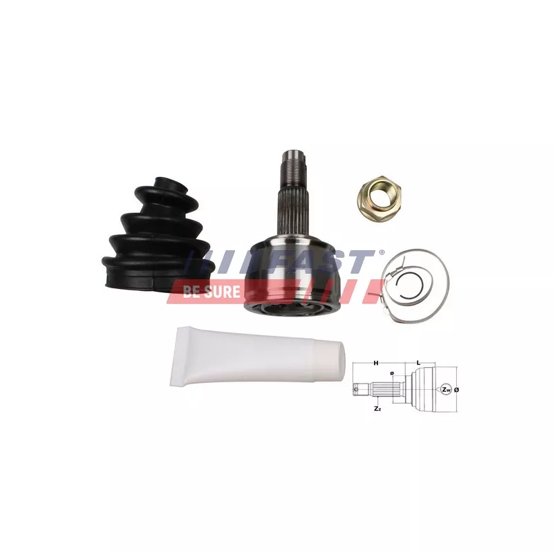 Embout de cardan avant (kit de réparation) FAST FT25073K